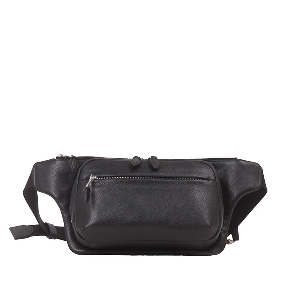 ПИД. Белая поясная сумка из натуральной кожи PAJ204BK