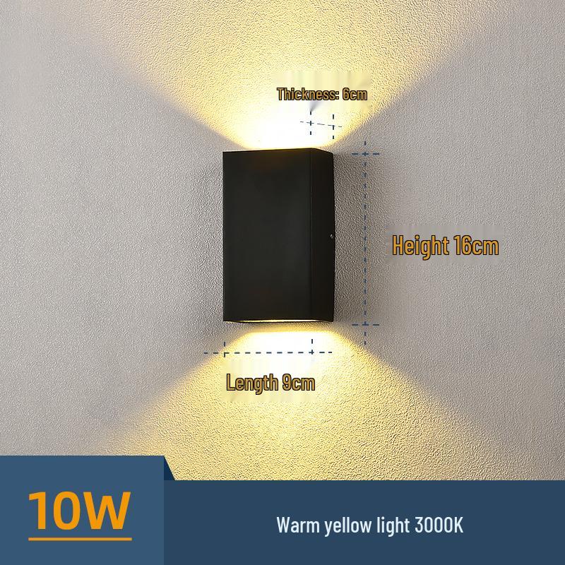 Universal Waterproof Wall Washer Light for Balcony, Courtyard, or Terrace - Exterior Up and Down Outdoor Lighting