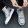 Lace Up Bright Upper Patent Leather Trendy  Boots for Men New Offer Low Price Hot Selling Size 45 In Promotion 44 Man Shoes