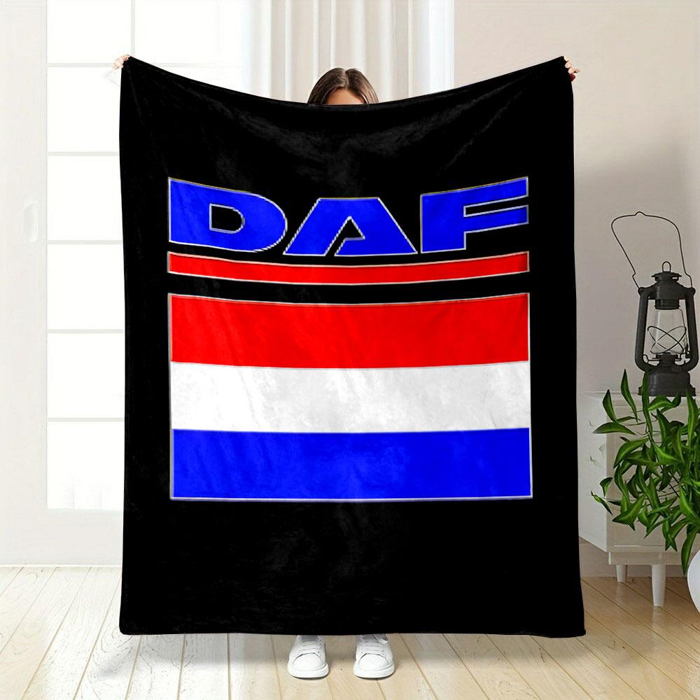DAF Logo Dutch Flag Blanket bedroom Blanket for Livingroom Couch lunch break Soft Cozy throw for Friend's festival Gift