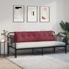 Back Cushion Burgundy Red 180 x 19 x 50 cm Fabric