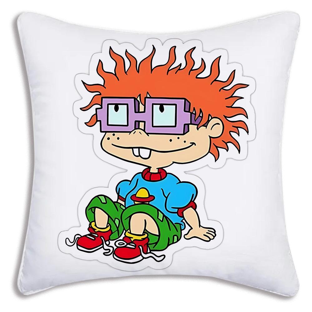 Мультяшные забавные наволочки R-Rugrats Мультяшные декоративные чехлы для дивана Домашние двусторонние короткошерстные плюшевые милые чехлы для подушек
