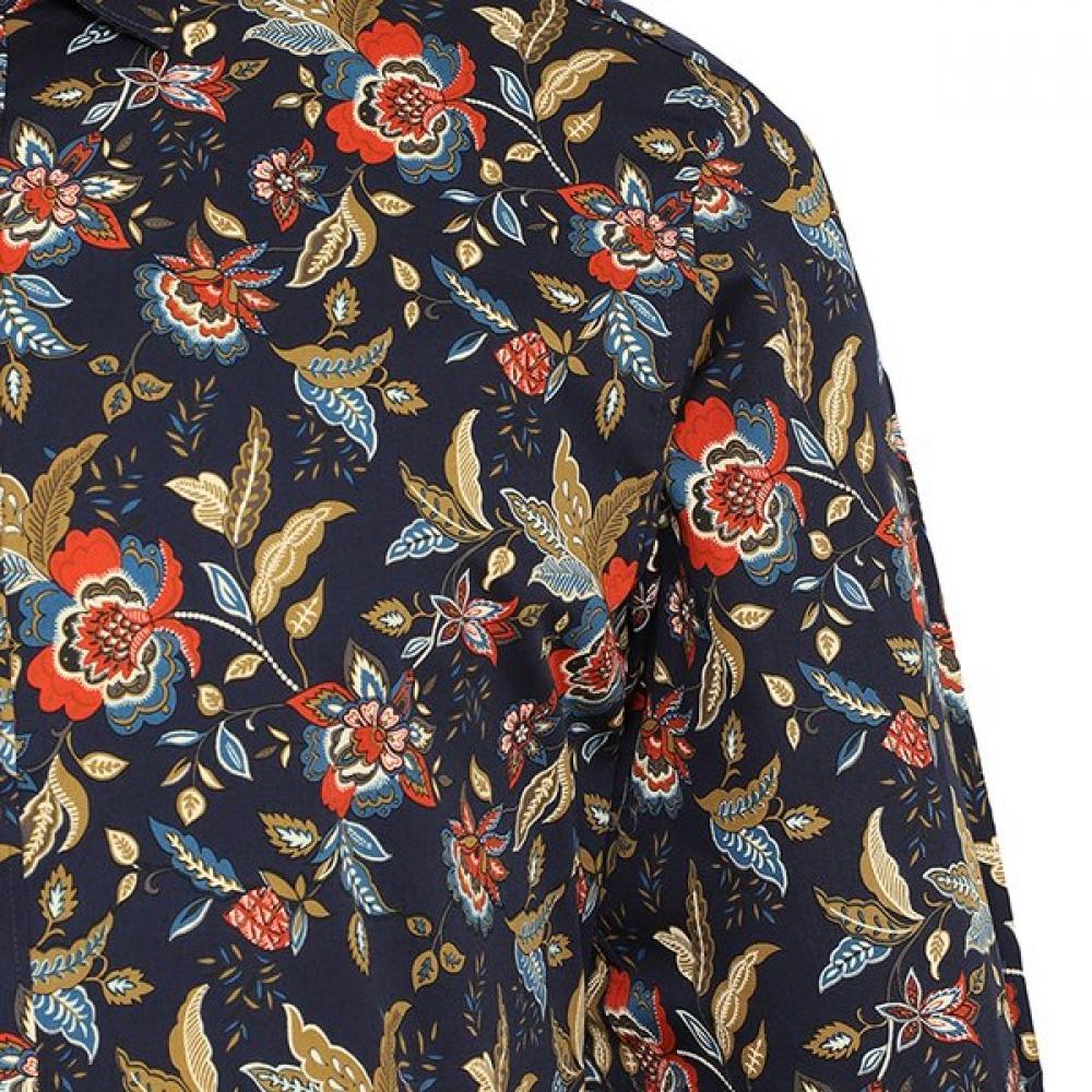 Renoma Classic Satin Flower Print Shirt Rnssg1042 Ny