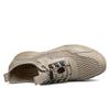 Men’s Outdoor Hiking Shoes Grey Driving Shoes Khaki Casual Slip on Summer Black Mesh Shoes Plus Size 45 46