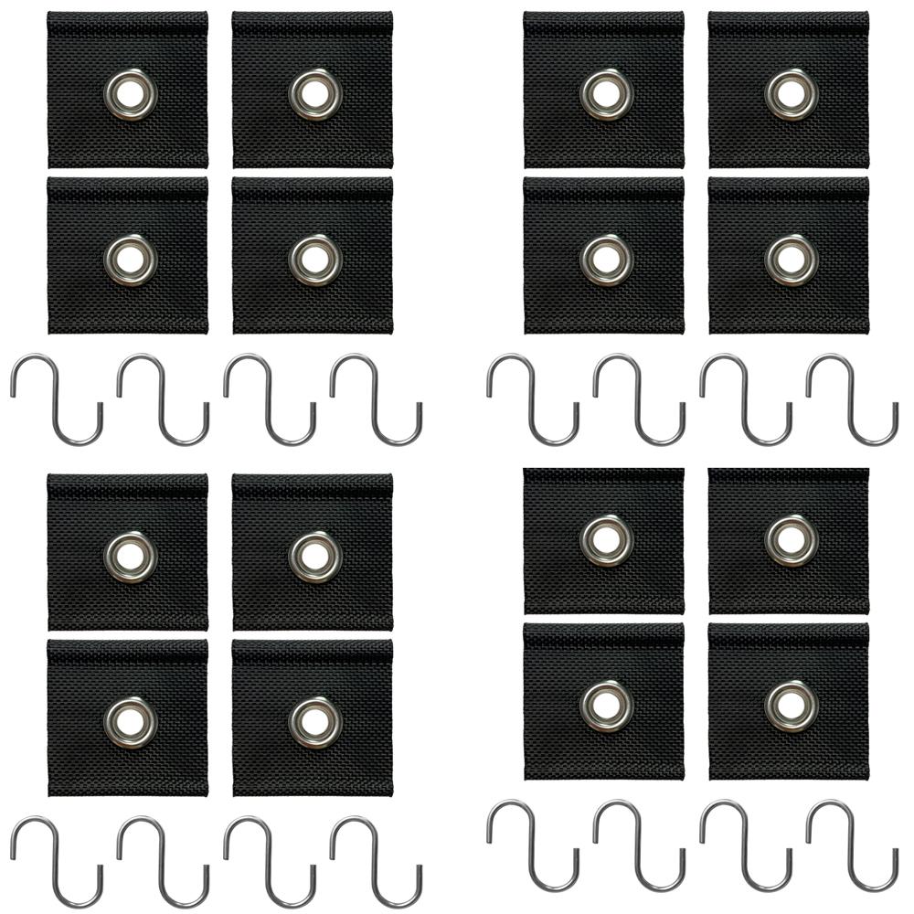 4 шт. S-образные крючки-клипсы для кемпингового тента, вешалки для палатки для автодома, вешалки для фонарей с отверстиями, караван-кемпер для дома, автоаксессуары