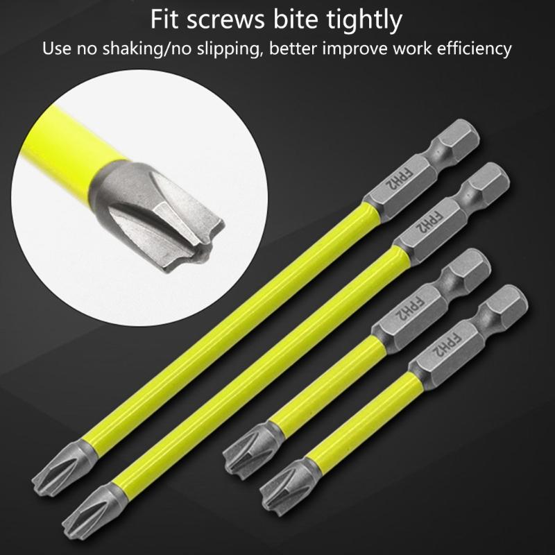 5Pcs Magnetic Special Cross Head Screwdriver Bit Nutdrivers Set FPH2 for Electrician Screw Driver Bit 65mm 110mm