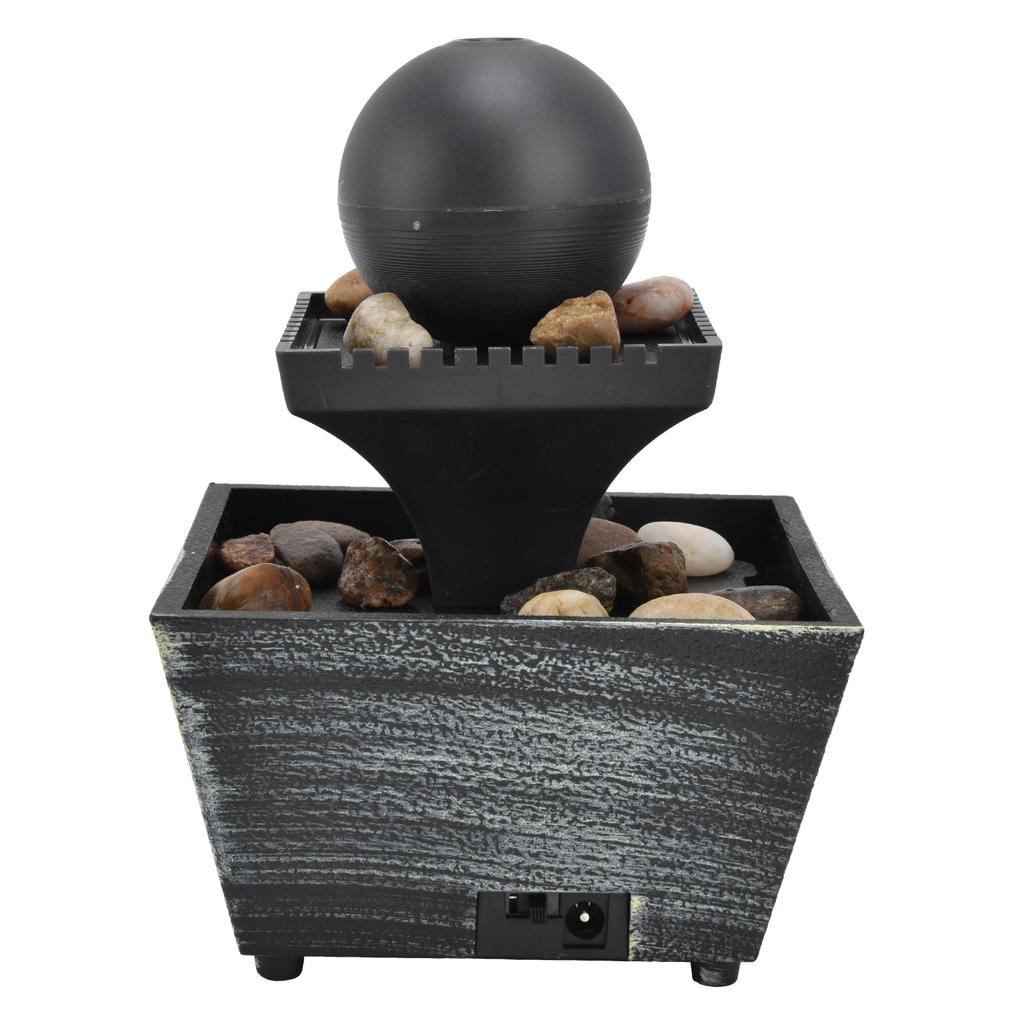 3V USB Tabletop Water Fountain Indoor Ball Waterfall Fountain for Home Office Desktop Table