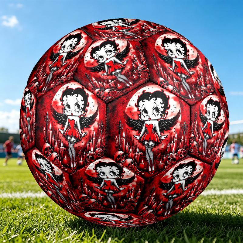 1pc Betty Boop Football, Standard Size 5 Soccer Ball, Suitable for Birthdays, Father's Day, Graduation Ceremonies, Perfect Gift for Sports Enthusiasts
