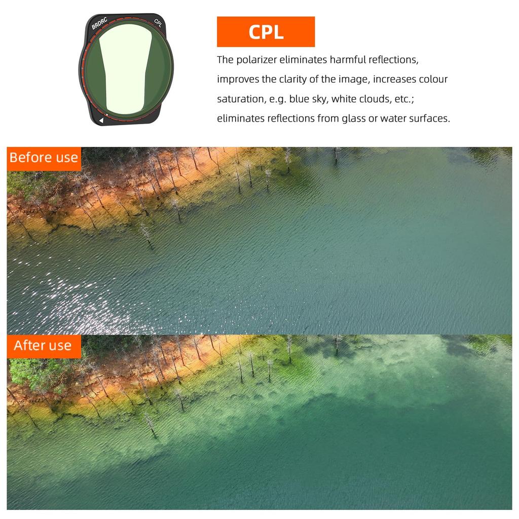 BRDRC AIR 3 Набор ND-фильтров 6 шт. UV CPL ND16PL ND32PL ND64PL ND128PL NDPL Фильтр для аксессуаров DJI Mavic Air 3 - (Алюминиевая версия)