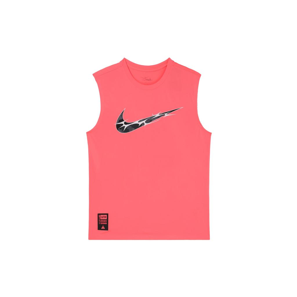Nike Dri-Fit Printed Logo Quick-Dry Basketball Футболка без рукавов Мужская Топы Punch-Red HM4463-605