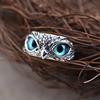 Adjustable Punk Owl Ring Open Animal Rings Statement Ring Jewelry Gifts Demon Eye Owl Ring Retro Animal Bird Open Ring