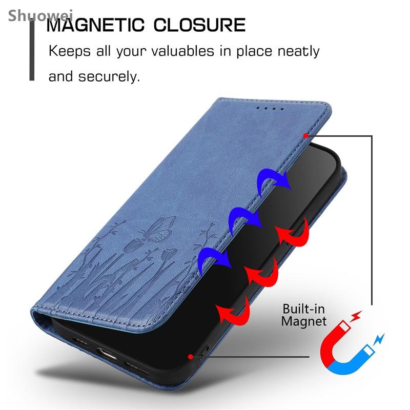 Чехол-книжка для OPPO Reno 11 11F 12 12F 12FS 13 13F Pro 4G 5G Кожаный чехол-кошелек
