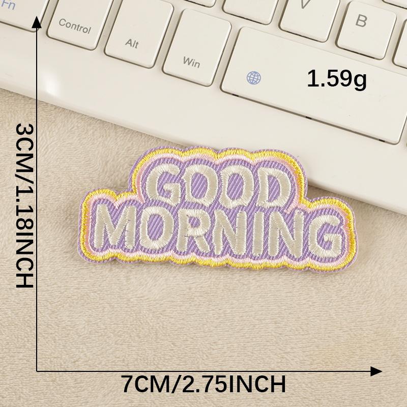 Оригинальный вышитый логотип, мультяшный значок, английская буква, нашивка, аксессуары, ручная работа, сделай сам, вышитая наклейка, наклейка из ткани