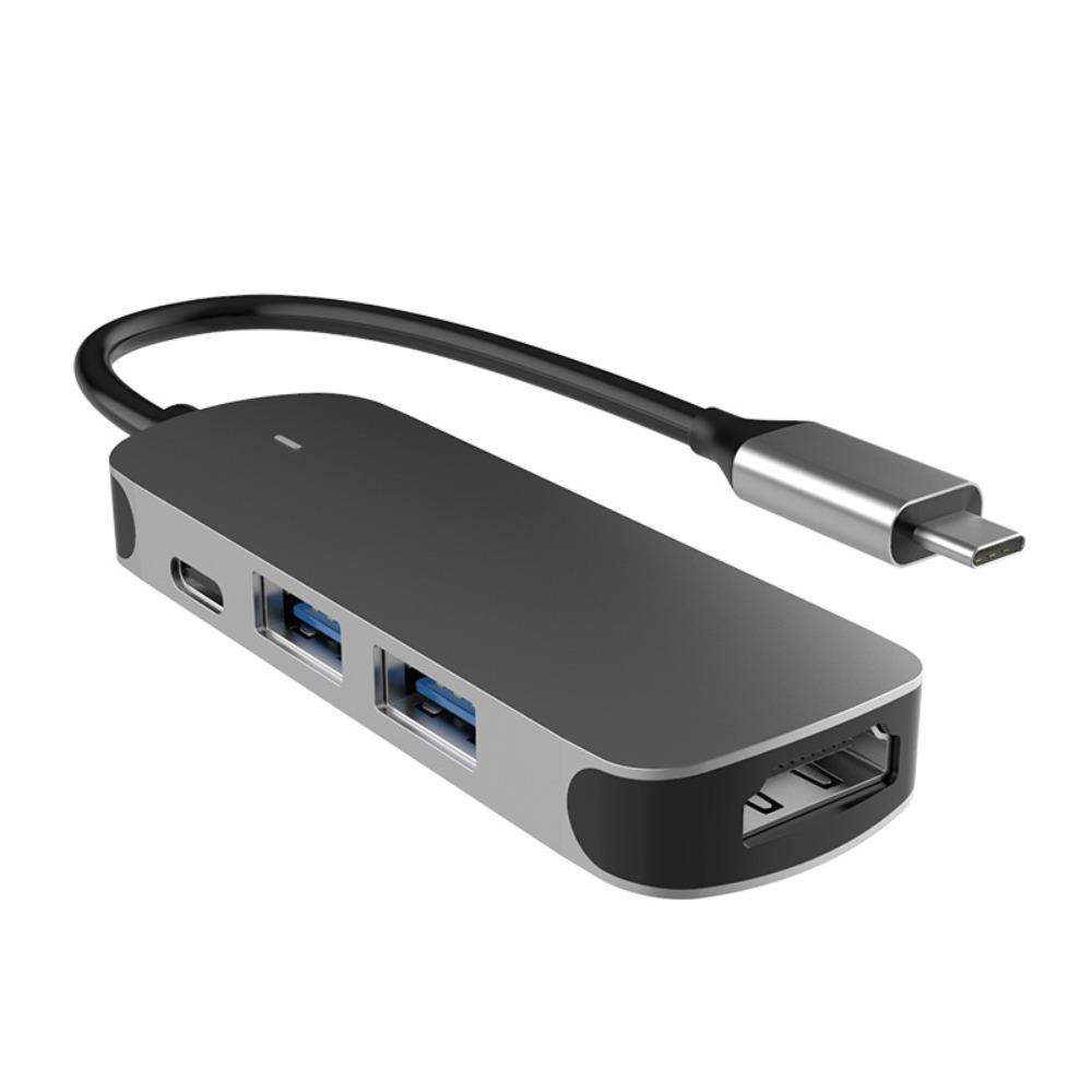 4 в 1 USB-концентратор типа C, док-станция с несколькими портами для ноутбука, ПК, MacBook, расширение возможностей подключения
