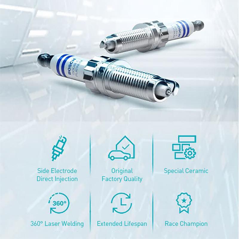Bosch Платиновая свеча зажигания Double Platinum, одинарная упаковка. Подходит для EA 888 III/DKV A4/a6/Q5 Volkswagen Magotan/Passat/Touareg. Тип Formula:FQ5NPP332S