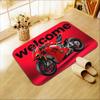 VIKAMA Welcome Red Sport Bike Doormat Super Racing Motorcycle Letter Print Non Slip Absorbent Floor Mat Biker Man Cave Garage