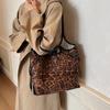 Сумка Commuter с леопардовым принтом, большая вместимость, женская сумка через плечо, студенческая сумка-тоут
