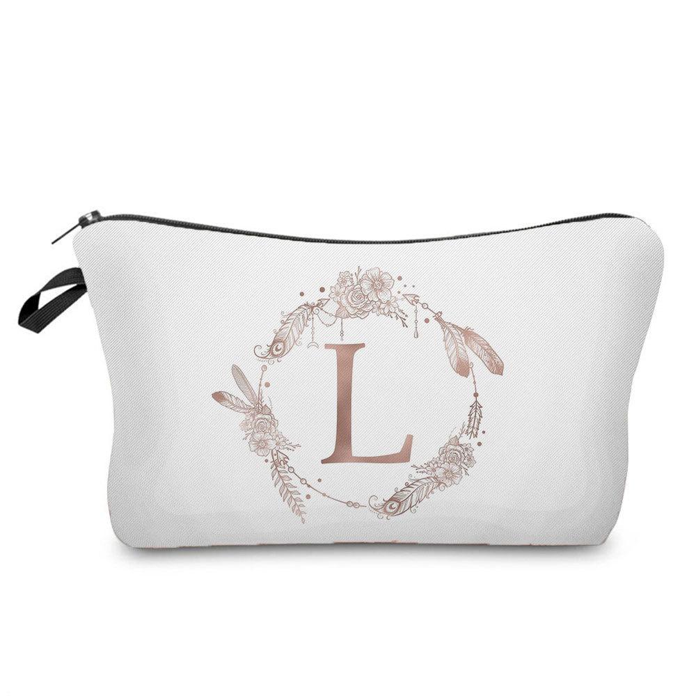 Женская косметичка с принтом букв Органайзер для туалетных принадлежностей Дорожный чехол для хранения