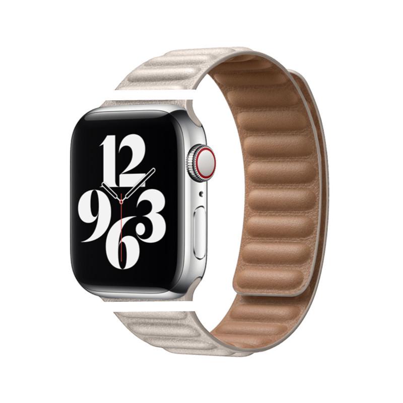 Apple Watch Fine Woven Twill Leather Magnetic Band for Series 5-9 & SE