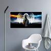 5D DIY Алмазная картина Полный круглый бриллиант «Ангел и крылья» 3D Вышивка крестом Горный хрусталь Мозаика