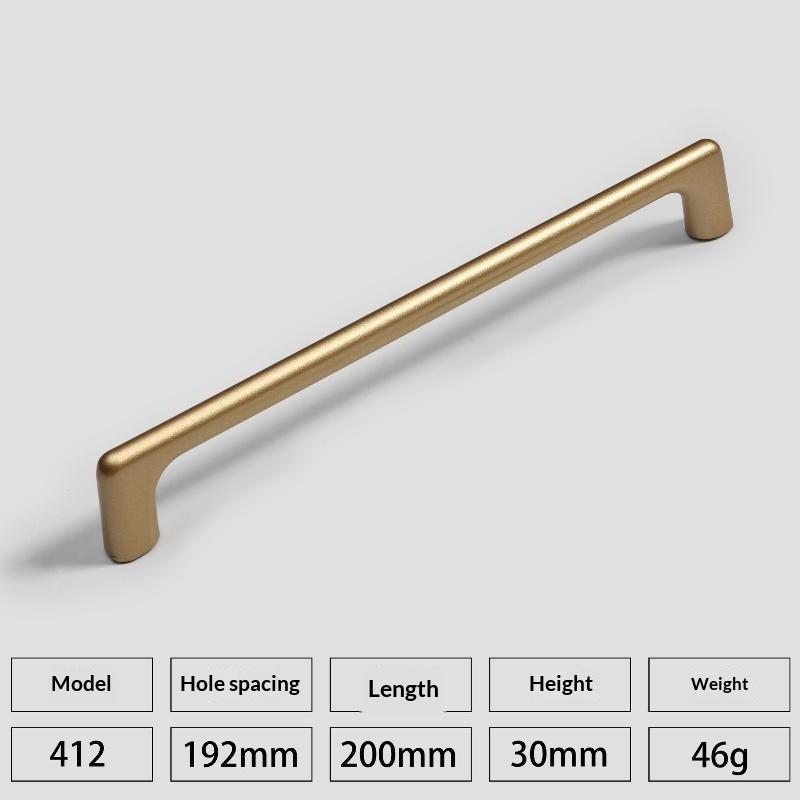 Matte Gold Black Aluminum Alloy Drawer Pulls Fingerprint Resistant Smooth Finish Kitchen Cabinet Handles for Hotel Room Renovation