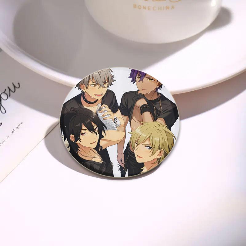 32/44/58mm Ensemble Stars Idol Brooch Round Cartoon Cosplay Badge Adonis Otogari Icons Lapel Pins for Backpack Gift Accessory
