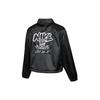 Graffiti Embroidered Woven Sports Jacket Women Jacket Black DJ5363-010