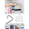 5 Compartments Metal Clothes Hanger - Clothes Trousers Scarf Scarf Organizer