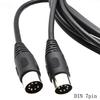 7 Pin DIN Male to Male Audio Cable Metal Plug Professional MIDI Cord 1M 1.5M 3M for Synthesizer Retro Stereo Amplifiers Speakers