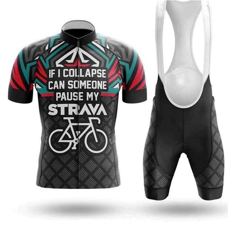 Mens Cycling Jersey Shorts Set Quick-Dry Breathable Bike Wear Road
