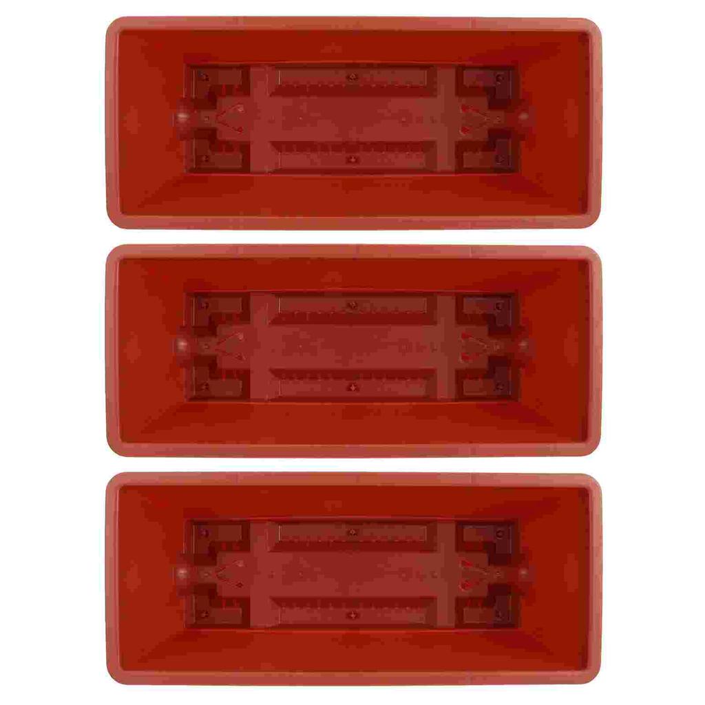 3 шт. Ваза-кашпо, горшок для рассады, горшки для балкона, посадочная емкость, емкость для растений, сочный длинный ящик для овощей, садовые украшения