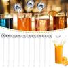 12pcs Reusable Discos Balls Glitter Drink Stirrers Swizzle Stick Coffee Beverage Stirrer for Mixing Cocktails Whiskey
