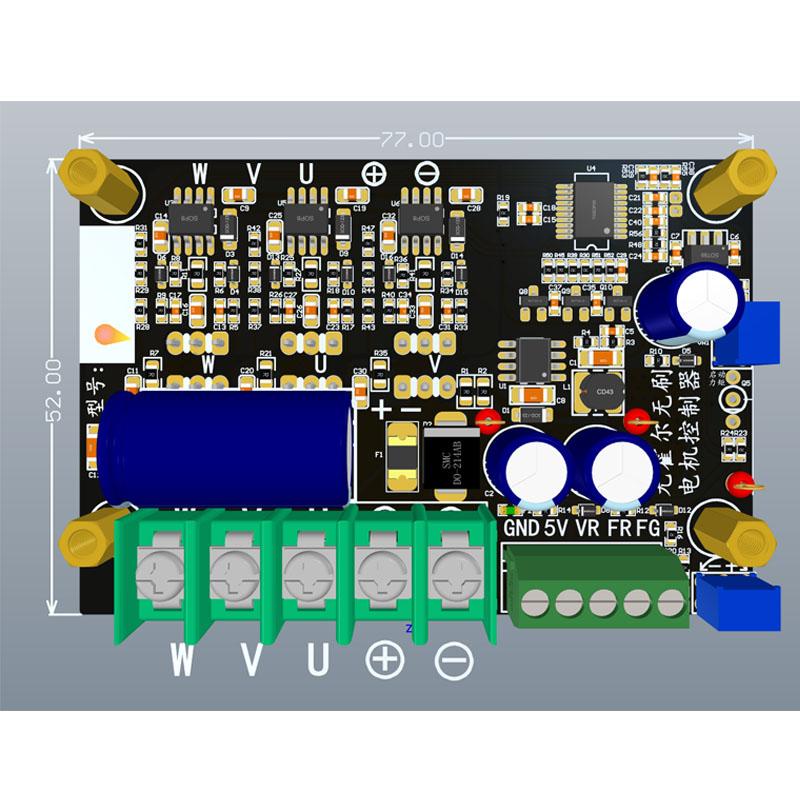 Плата драйвера бесколлекторного двигателя DC11-75V 20A, Регулятор скорости двигателя 800 Вт, Контроллер прямого и обратного хода, С/Без датчиков Холла