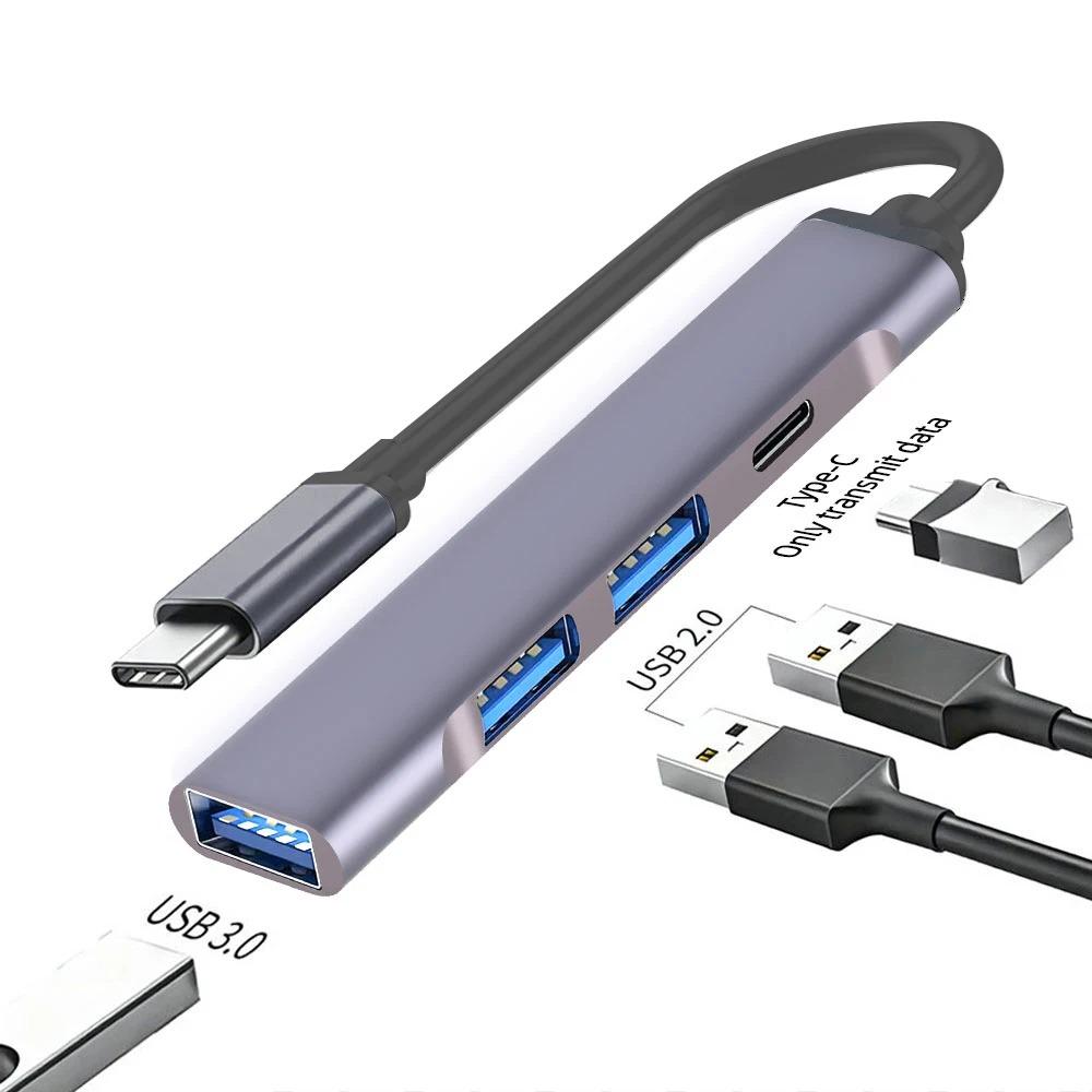 4 порта USB 3.0 HUB Type C док-станция Multi USB C Splitter Type-C 5 Гбит/с высокоскоростная передача данных USB 3.0 OTG адаптер для Macbook Pro