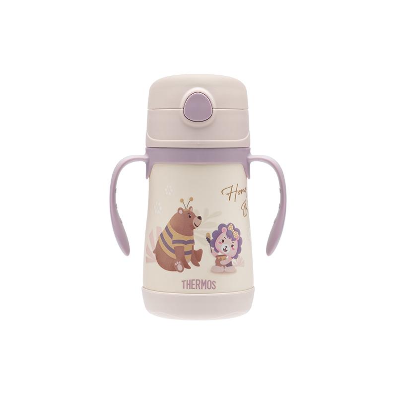 THERMOS Children Straw Insulated Cup, Ultra-Light 316L Stainless Steel Handle, Student Cup, Kindergarten Baby Water Bottle, School Cup TCKC