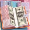 Portable Cash Envelope Binder Wallet A6 Size Money Planner Organizer for Kids Students and Household Budgeting