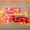 Светодиодная лампа Love Heart для свадебной вечеринки, романтического красного и розового цвета, украшения для дома на день рождения, на Рождество, подарок на день Святого Валентина