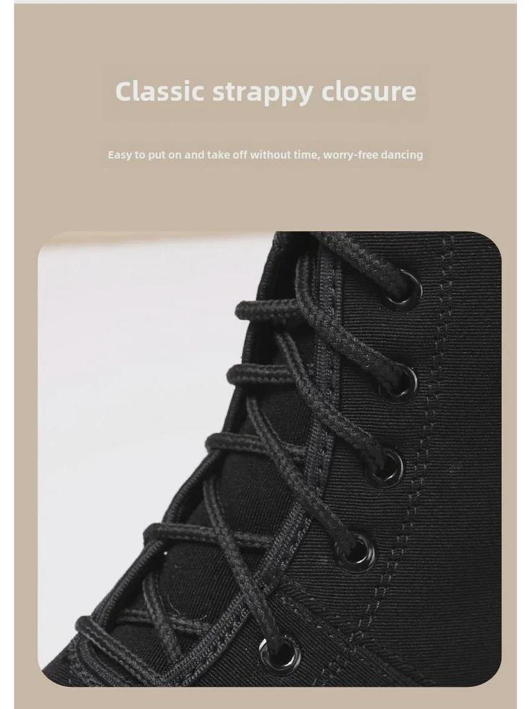 Высокие танцевальные туфли на мягкой подошве для квадратных и латиноамериканских танцев (Осень зима), Средний каблук в матросском стиле