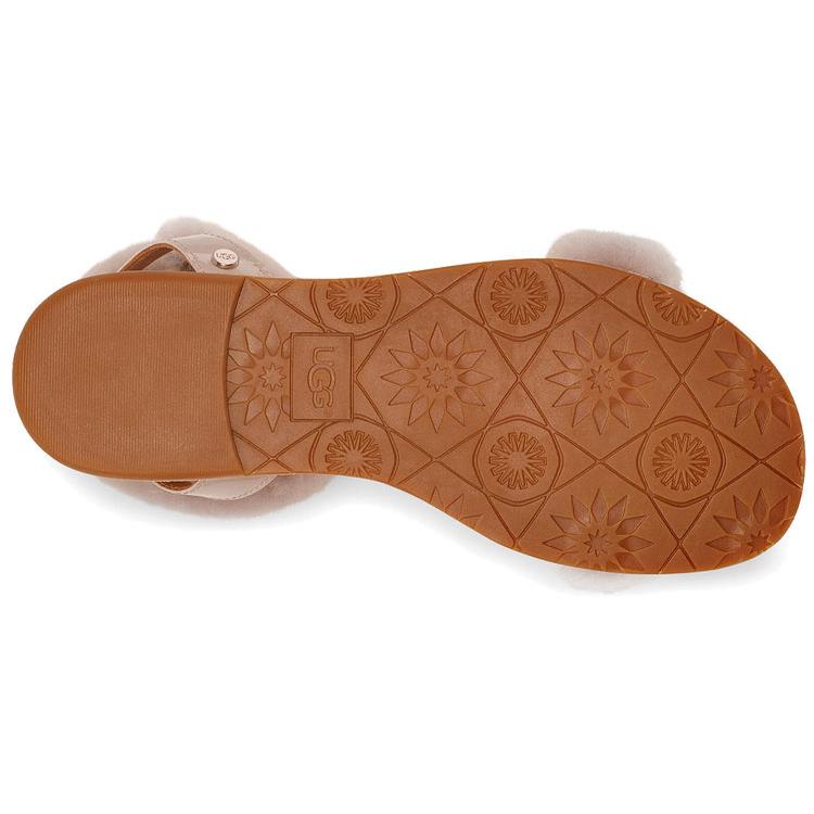 UGG Fluff Springs Спортивные Сандалии с Открытым Носком для Улицы Белые Женские 1101438-FEA