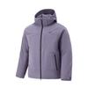 Li Ning Hot Pot Down Jacket Series Solid Color Hooded Short Casual Versatile Zipper Long Sleeve Down Jacket Men Jackets Dark-Gray Purple AYMU249-4