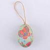 6 Pcs Simulated Easter Eggs Painted Egg with Rope Hanging Decoration Artificial Easter Egg Ornaments with Basket for Spring Holidays Party Accessories