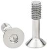 304 Stainless Steel Countersunk Hex Socket Flat Head Non-Loose Half-Tooth Screws M2-M8