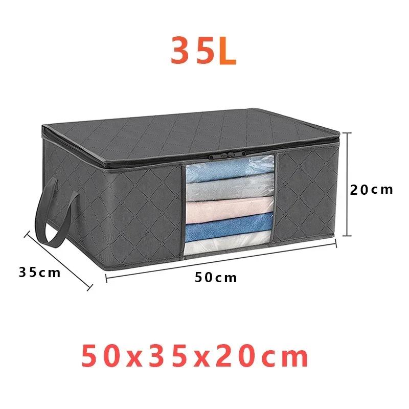 1/3pc Large Capacity Clothes Storage Bag Foldable Blanket Storage Bags Storage Containers for Organizing Bedroom Closet Clothing