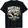 Montana Rocky Mountain Elk, Big sky Country Design T-Shirt Size L & XL T-Shirt