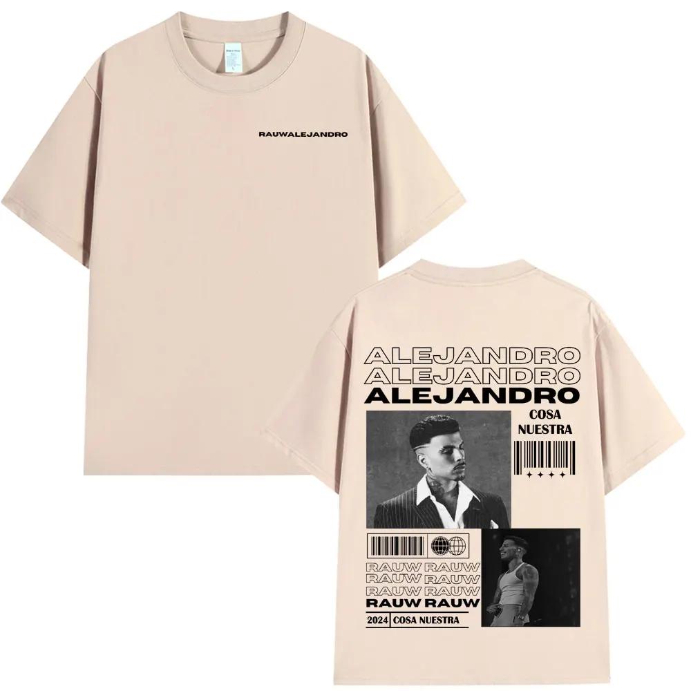 Singer Rauw Alejandro Cosa Nuestra Tshirt Unisexs Women Vintage Fashion Short Sleeve T Shirt 100 Cotton Casual Oversized TShirts