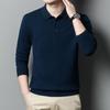 Мужской пуловер поло из 100% мериносовой шерсти
