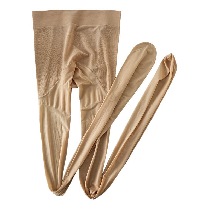 Бесшовные колготки Yuanbao с высокой талией 360° — женские, с защитой от зацепов, телесного цвета, весна и осень.