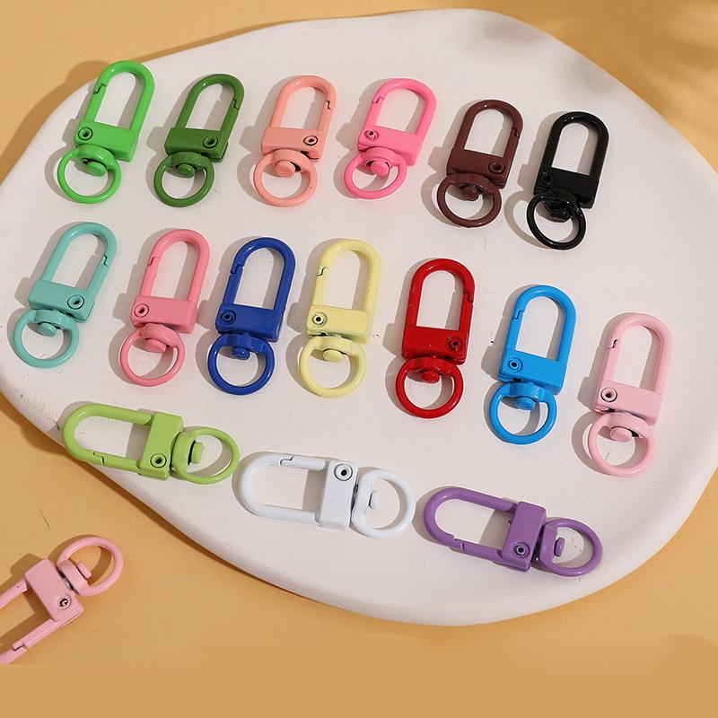 Yogodlns Мини карабины-брелоки из алюминиевого сплава случайных конфетных цветов - 10/50 шт.