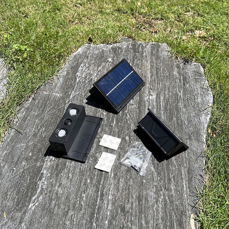 Solar 3-LED Outdoor Wall Washer Light