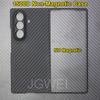 For samsung galaxy z fold 7 carbon case 600d kevlar aramid fiber fabric ultra thin hard cover magnetic balckSlimlightred premium